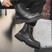 American High-top Tooling Boots Men's Martin Boots High Street Thick-soled Heightening Retro Short Boots_vogvips.com
