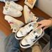 Spring New White Board For Female Students Korean Edition Casual Ins Color Blocked Thick Soled Sports Single Shoes_vogvips.com