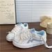 Women's Korean Style Trendy Casual Sneakers Comfortable Student Fresh Street Photography Retro Bread Style Niche Shoes_vogvips.com