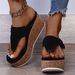Summer New Large Size Flip-Flops Casual Fashion Wide-Edged Outdoor Beach Women's Thick-Soled Sandals_vogvips.com