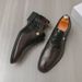 New Fashion Men's British Black Business Casual Loafer Shoes Daily Driving Office Leather Shoes One Foot Pedal Lazy Brown Banquet Dress Wedding Men's_vogvips.com