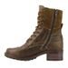 Popular Women's Boots Autumn/Winter Square Heel Mid-Calf Laced Low-Top Boots British Style Martin Boots_vogvips.com
