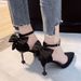 Sexy Korean-style Stiletto High Heels For Women, Versatile Black Slimming Pointed-toe Shoes With Hollow Design, Single_vogvips.com