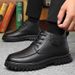 European Warm Series 2025 Winter Season New Leather Men's Cotton Shoes With Fleece Lining Warm Snow Martin Boots_vogvips.com
