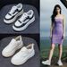 Women's Thick-Soled White Sneakers 2026 Spring New Trend Internet Celebrity Style Casual Fashion Versatile Student Shoes_vogvips.com