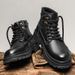 Autumn Putian New High-top British Style Men's Martin Thick-soled Outdoor Motorcycle Workwear Leather Boots_vogvips.com