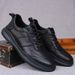 Men's 2025 Spring And Autumn New Soft Korean Style Sports Casual Sneakers Lightweight Versatile Breathable Leather Shoes_vogvips.com