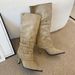 F868-2 Suede Pointed Pleated Slouch For Women 2025 Autumn Winter New Detachable Two-Way Wear Thin High Heel Short Boots_vogvips.com