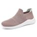 Women's Shoes Soft-soled Casual Shoes Fly-woven Breathable Mesh Shoes One-pedal Single Shoes Lightweight Mother Shoes_vogvips.com
