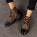 Men's Genuine Leather Martin Boots - Stylish Winter Casual Boots With Anti-Slip Rubber Sole, Classic Pointed Toe Design, Comfortable & Warm_vogvips.com