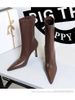 Women's Shoes Simple Stiletto Ultra High Heel Banquet Short Tube Women's Boots Pointed Toe Pedicure Slim High Heeled Short Boots_vogvips.com