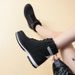 Women's Chunky Sole Ankle Boots Waterproof PU Leather Round Toe Lace-Up Combat Boots For Women Size 42_vogvips.com