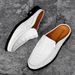 2024 Black Half For Leather Mules Casual Men Fashion Social Big Size Mocassin Elegantes Walking Shoes_vogvips.com