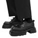 Cleanfit Derby Square Toe Men's 2024 New British Style Thick Sole Height Increasing Wedding Groom Shoes_vogvips.com
