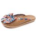New Style Home Men Summer Couple Indoor Breathable Rattan Grass Wooden Floor Cool Slippers For Women_vogvips.com