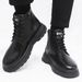 Men's Shoes Large Size Martin Boots For Men With Side Zipper, Autumn Fashion Trend, Men's Outdoor Black Mid Cut Short Boots, Work Boots_vogvips.com