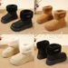 Women's Shoes New Winter Style Thickened Fur Snow Boots ~ Round Toe, Thick Sole, Lightweight Platform, Plus Size Short Boots For Women._vogvips.com