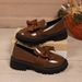 Women's Retro Low Top Platform Shoes Plus Size British Style Bow Detail Leather New Autumn_vogvips.com