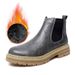 Men's Chelsea Boots Genuine Leather Slip-On Ankle Boots With Hidden Height Increase, Winter Lined Casual Shoes For Big Size_vogvips.com