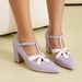 2026 Spring Autumn Women's Fashion High Heels Pointed Toe Floral T-Strap Pump, Comfortable Large Size 34-43 Office Shoes_vogvips.com