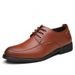 Unbeatable Quality British Business Casual Lace Up Professional Work Wedding Youth Fashion Pointed Small Leather Shoes, Men's Shoes_vogvips.com