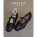 Sheepskin Genuine Leather French Ballet For Women Soft Sole With Dress Retro Mary Jane Bowknot Flat Shoes_vogvips.com