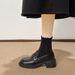 Soft Thick-Soled Loafers 2025 Spring And Autumn New Brown Commuter Slip-On Versatile Small Leather Shoes For Women_vogvips.com