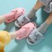Bebealy Women Shark Slippers Plush Slippers Winter Fluffy Home Cloud Slippers Unisex Indoor Non-slip Warm Cotton Slippers_vogvips.com