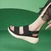 Women's Summer Knitted Cross-lace EVA Thick-soled Sandals - Versatile Casual Soft-soled One-piece Slip-on 5cm Over-the-knee Sandals_vogvips.com