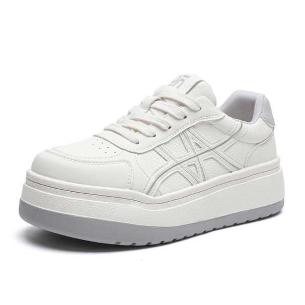 Platform White Shoes Women 2026 New Spring All-in-one Niche Sports Shoes Korean Version Flat Casual Comfortable Plate Shoes_vogvips.com