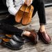New Fashion Men Casual Shoes Handmade Leather Loafers Comfortable Men's Shoes Quality Split Leather Flat Driving Shoes Size 48_vogvips.com