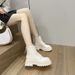 European Style Thick-soled Lace-up Back-zipper Martin For Women, 2025 Autumn Trendy Slim-fit Fashion Casual Short Boots_vogvips.com