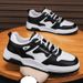 Men's Casual Sneakers Low Top Breathable Lightweight Round Toe Fashionable Shoes For Daily Wear Low Top Flat Bottomed Versatile Breathable Men's Shoes_vogvips.com