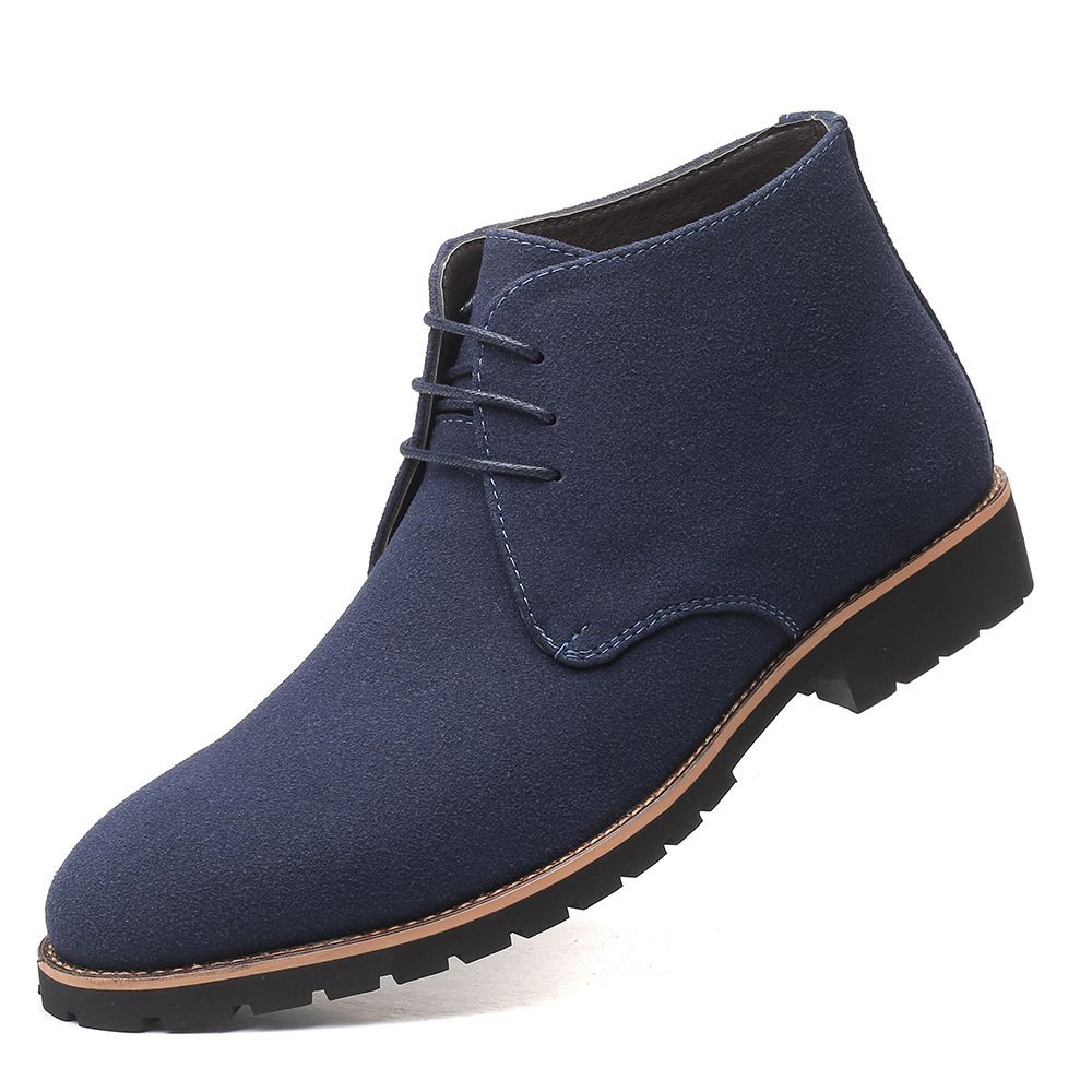 Carefully Selected Autumn Pointed-toe Casual Leather Front Lace-up Martin Boots, Cross-border Large-size Men's Shoes,_vogvips.com