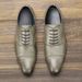 High end pointed Oxford for men's business comfortable and classic British leather shoes, color polished formal shoes_vogvips.com