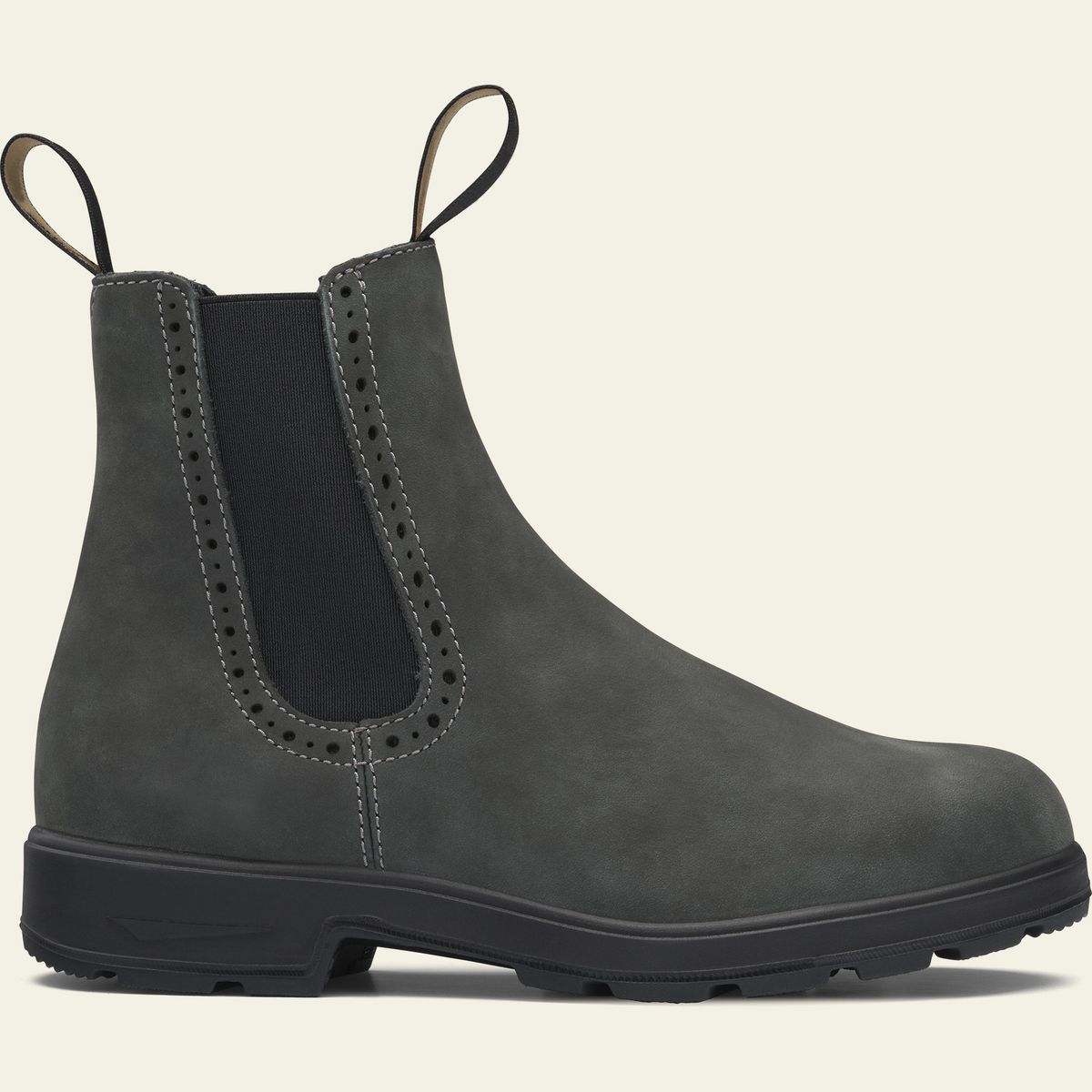 HPIOPL Women's Chelsea Boots - Breathable PU Upper, Comfortable EVA Insole, Round Toe, Low Heel, Casual & Stylish For All Seasons (Black/Grey/Brown)_vogvips.com