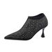 French Style Rhinestone High-End Black Single Shoes For Women 2025 New Model Party Dress Pointed Toe Stiletto Deep Mouth_vogvips.com