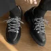 Trendy High End New Black Hiking Derby For Men British Style Retro Casual Work Leather Shoes Daily Outfit_vogvips.com
