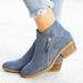 Women's Suede Ankle Boots With Tassel Detail - Comfortable Mid Heel (3-5cm) - Breathable & Durable - Plus Size Available_vogvips.com