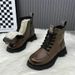 Winter Women's Boots Thick Plush Warm Snow Boots Lace Up Ankle Boot Fashion Casual Leather Boots For Women High Top Cotton Botas_vogvips.com
