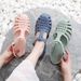 Cross-Border Foreign Trade Closed-Toe For Women Summer Flat Hollow Out Non-Slip Beach Jelly Shoes Plastic Roman Sandals_vogvips.com