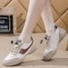 2025 Spring New Women's Versatile Breathable White Sneakers Lightweight Casual Sports Running Shoes B698_vogvips.com