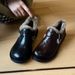 Warm Plush Lamb Wool Shoes Single Shoes One Pedal Loafers Women's Soft Soles_vogvips.com