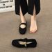 Xiaoxiang French Retro Spring And Autumn Mary Jane Shoes Women's Head Skirt Flat-soled Single Shoes Light Mouth_vogvips.com