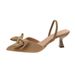 Bowknot High-heeled For Women, Foreign Trade 2026 Summer New Pointed Toe, European And American Style, Thin Heel, Large_vogvips.com
