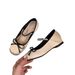 Pink Ballet Flats With Hidden Wedge For Women, 2024 New French Style, Spring And Autumn Mary Jane Gentle Evening Shoes_vogvips.com