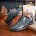 Euro Step Brogue Carved Top Layer Cowhide Business British Style Wedding Casual Men's Leather Shoes Comfortable For Work_vogvips.com
