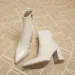 Selg Shoes Zipper Winter Womens Pointed Toe Solid Plus Veet Warm Short Tall UK Boots 241122_vogvips.com