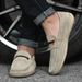 Euro Step Men's Loafers High-End Genuine Leather Casual Slip-On Soft Sole Breathable Non-Slip Shoes Large Size 46_vogvips.com