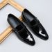 British Pointed Toe Business Formal Low-top Men's European Style Single Shoes Patent Leather Breathable_vogvips.com